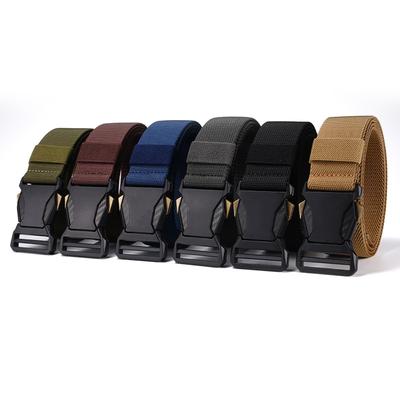 Outdoor Sports Buckle Alloy Ear Tactical Belt Multifunctional Canvas Elastic Braided Belt