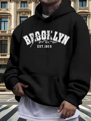 Casual Print Fleece Hoodie Sweatshirt Is Suitable for Autumn And Winter.
