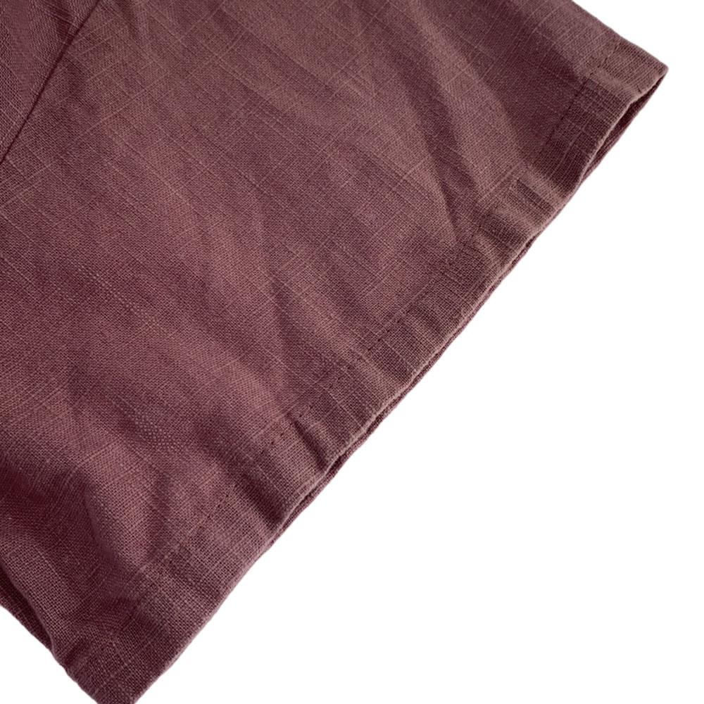 Regency Works British Linen Short Sleeve Shirt Long Dress L Purple Women Used