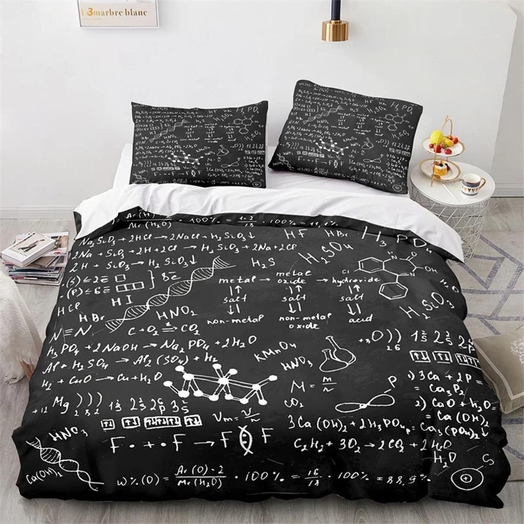 Mathematical Formulas Math Equations Soft Duvet Cover Suitable for Children Young Boys plus Young Girls Who Love Mathematics Scholars Comfortable