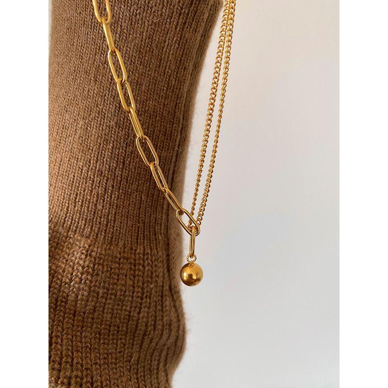 Niche Style E146 Different European and American Stitching Titanium Steel Female Chain E146 Titanium Steel Chain