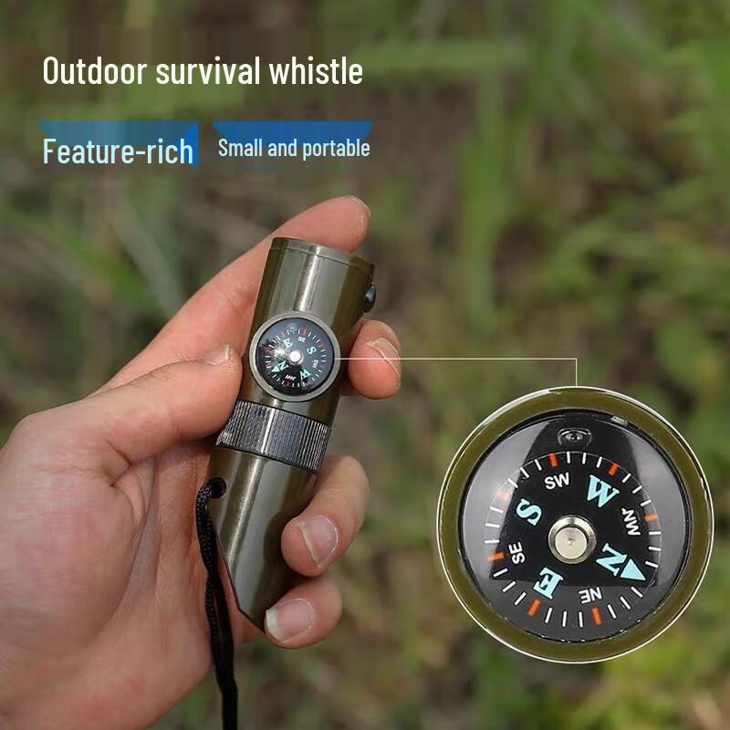 Xin Jing Zhou Outdoor Survival Whistle with LED, Thermometer & Compass
