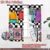2D FLAT PRINTING 2pcs Curtains (Without Rod) Laundry Day Fun Modern Modern Curtains Versatile Fabric Curtains Room Decor Ldeal