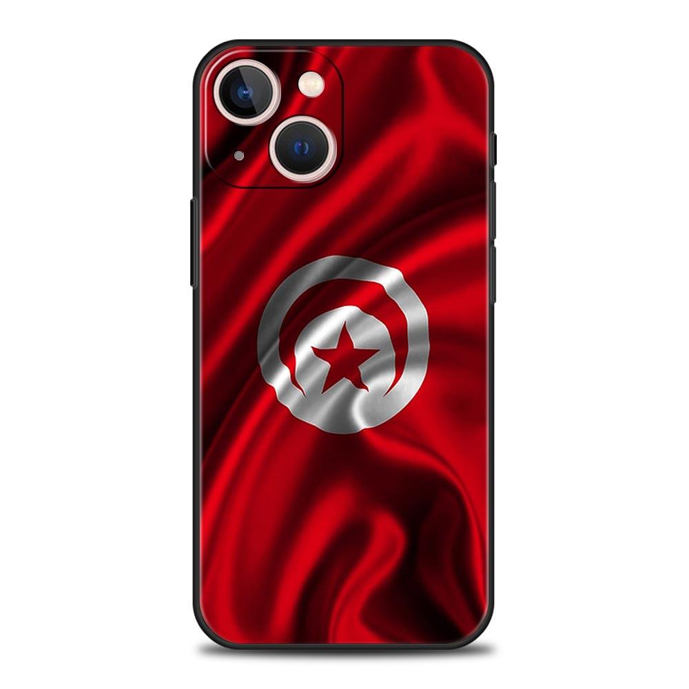 

Tunisia Flag Phone Case For iPhone 17 16 15 Pro Max 11 12 13 14 7 8 Plus SE 2020 X XR XS Cover Soft Black iPhone 17Pro Max