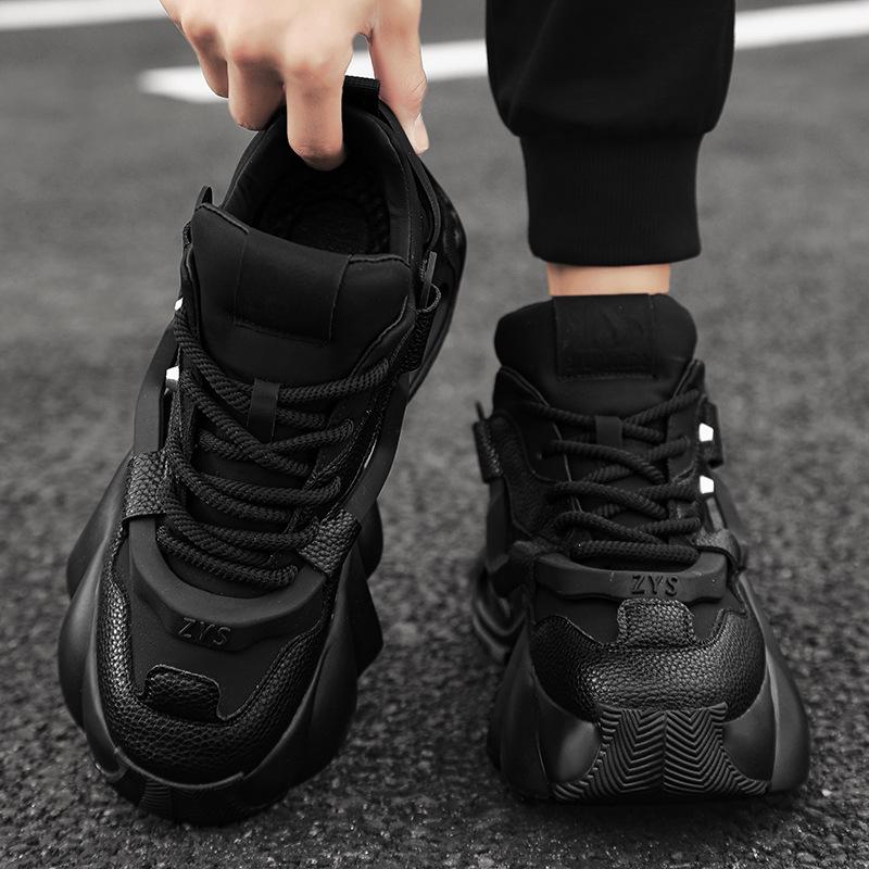 Korean Style Breathable Thick-Soled Dad Sneakers with Height Boost for Youth – Trendy and Versatile Casual Sports Shoes