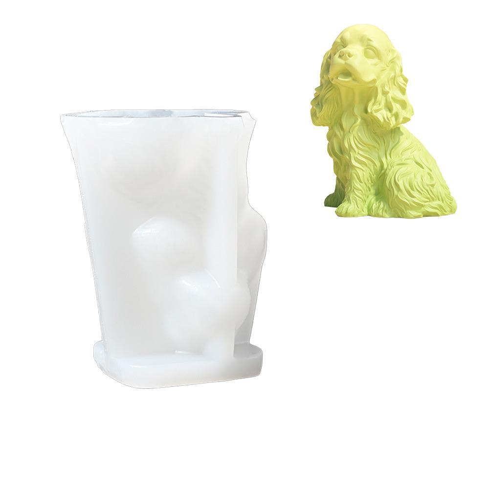 Simulated Dog Silicone Candle Mold 3D Ice Cube Mold Ornaments Mold Pudding Mold  Plaster