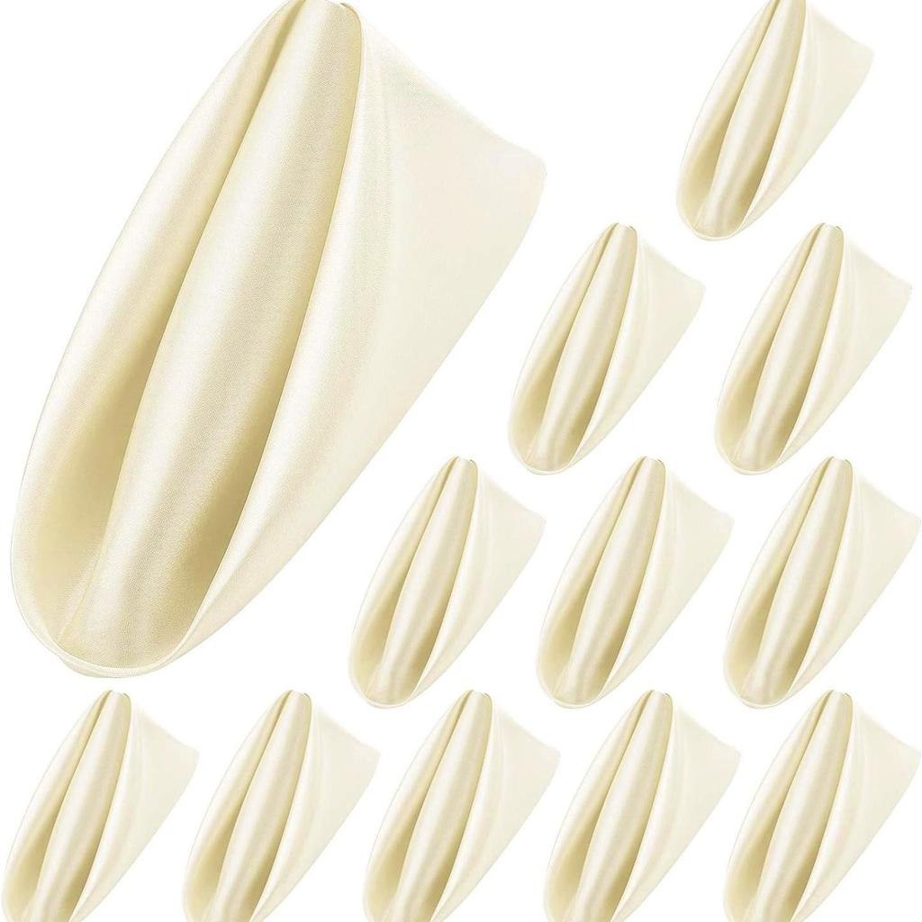 High-End Satin Napkin - Folded Flower Design for Hotels and Weddings