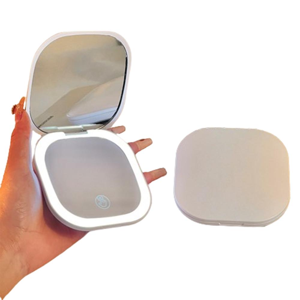1X/3X Travel Cosmetic Mirrors Double Sided Pocket Mirror with Light LED Makeup Mirror  Bedroom