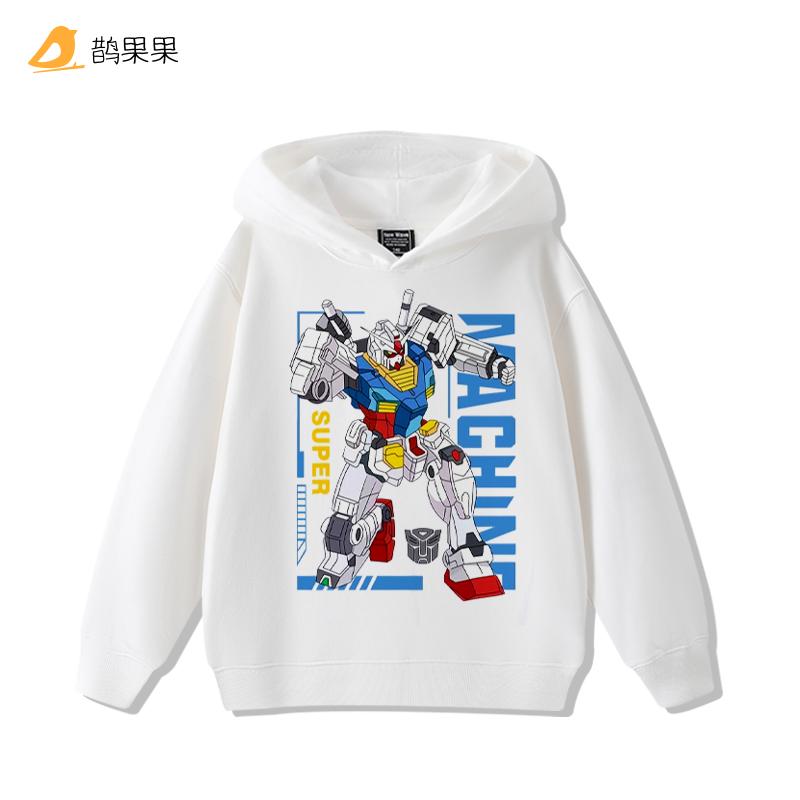 Jungen Super Handsome Transformers Kapuzenpullover mit Print – Kinder-Herbst- und Wintermode, warmer Fleece-Hoodie