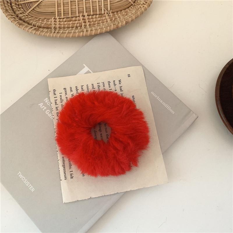 Fluffy Hair Tie & Headband: Elegant, Warm, Soft Japanese Korean Style for Autumn & Winter