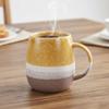 Nordic Style Kiln-changed Tea Mug with Filter and Lid Big Belly Cup Modern Simple Milk Mug  Office