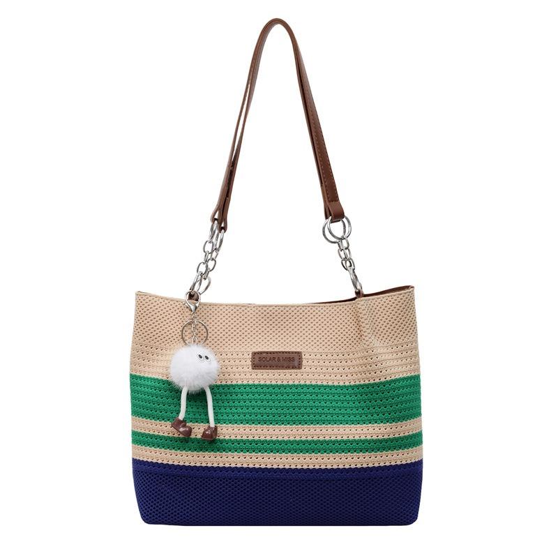 Large capacity knitted woven bag women's summer new versatile shoulder bag seaside vacation beach bag