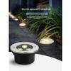 Ultra-Thin LED Outdoor Waterproof Floor Lamp - Low Voltage 12V/24V, Wood Finish