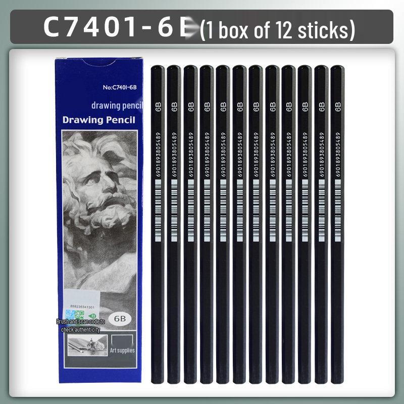 Extra Soft 2bHB Sketching & Charcoal Pen Set: Beginner Drawing & Exam Use, Includes 2h, 4b, 6b, 8b Brushes