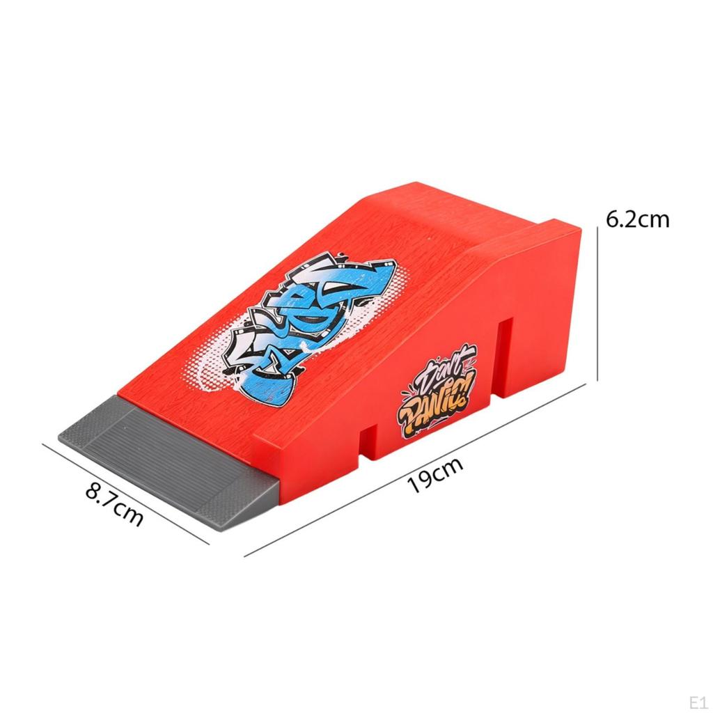 Finger Skateboard Ramp with Miniature Fingerboard Obstacle Tool Tabletop Mini