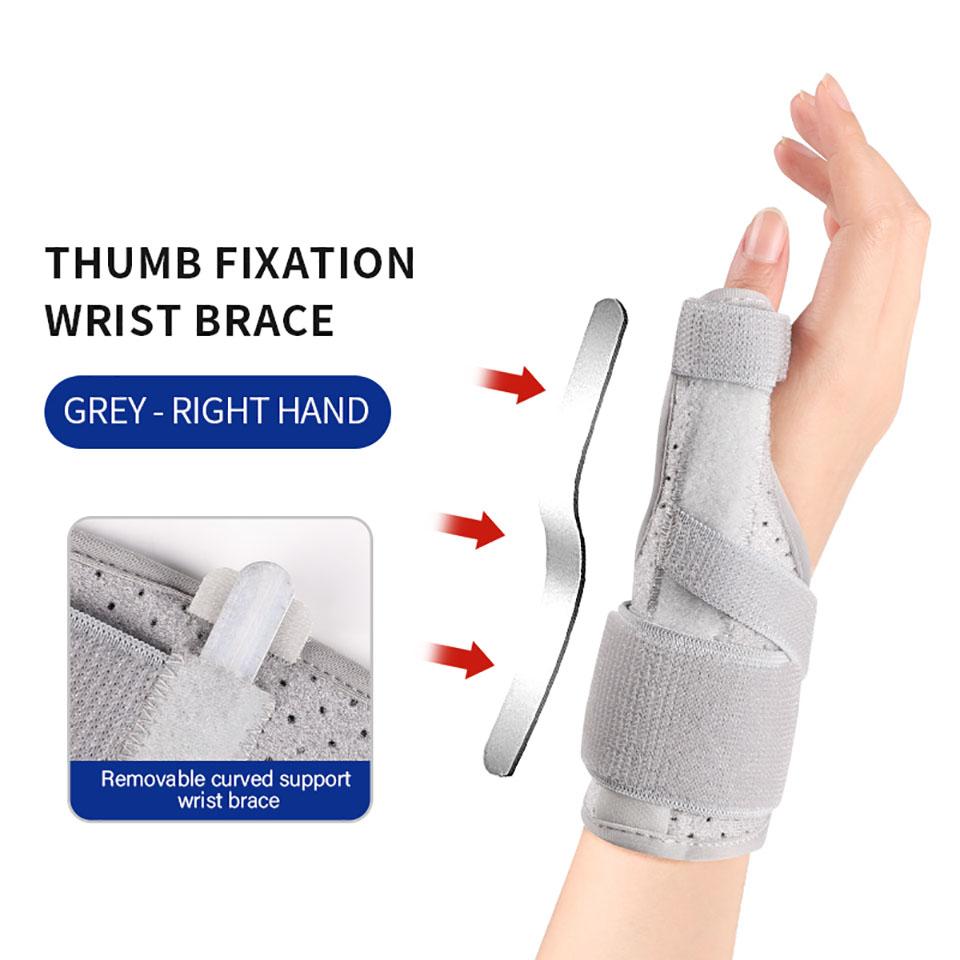 1 Stück feste Fingerlinge Handgelenkbandage mit Aluminiumplatten-Stütze für Daumenverstauchung Bruch Fingerorthese Kompression