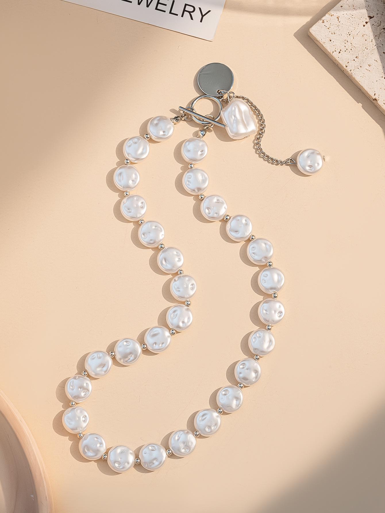 European Baroque Faux Pearl Tassel Necklace