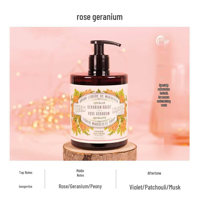 Rose Geranium Marseille Liquid Soap