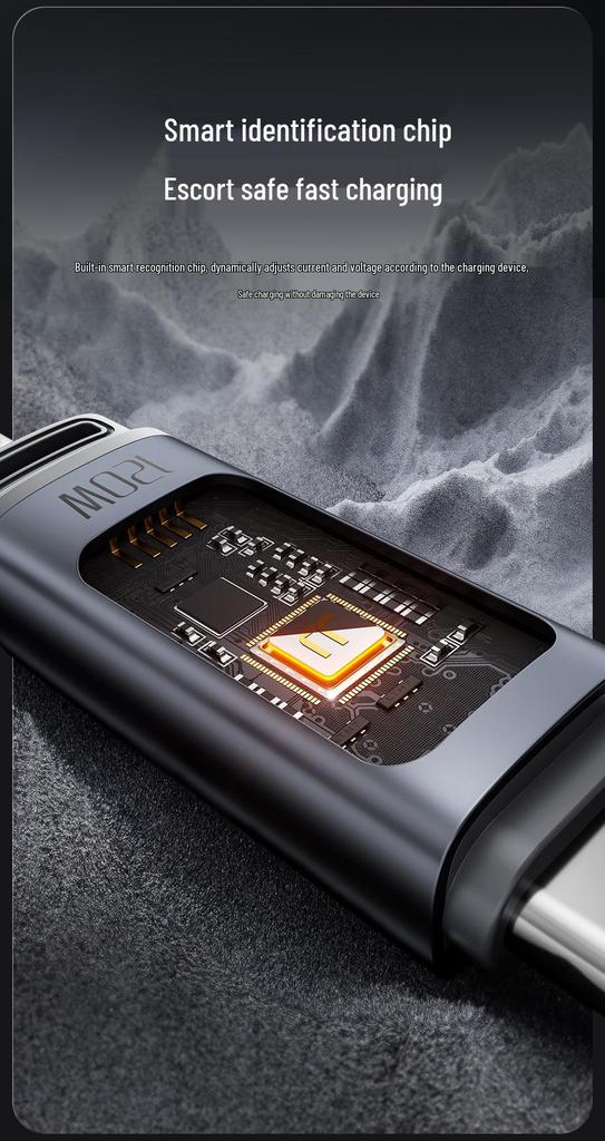 Tookci 120W Fast Charging Silicone Data Cable, Aluminum Alloy Shell, Compatible with Xiaomi 17
