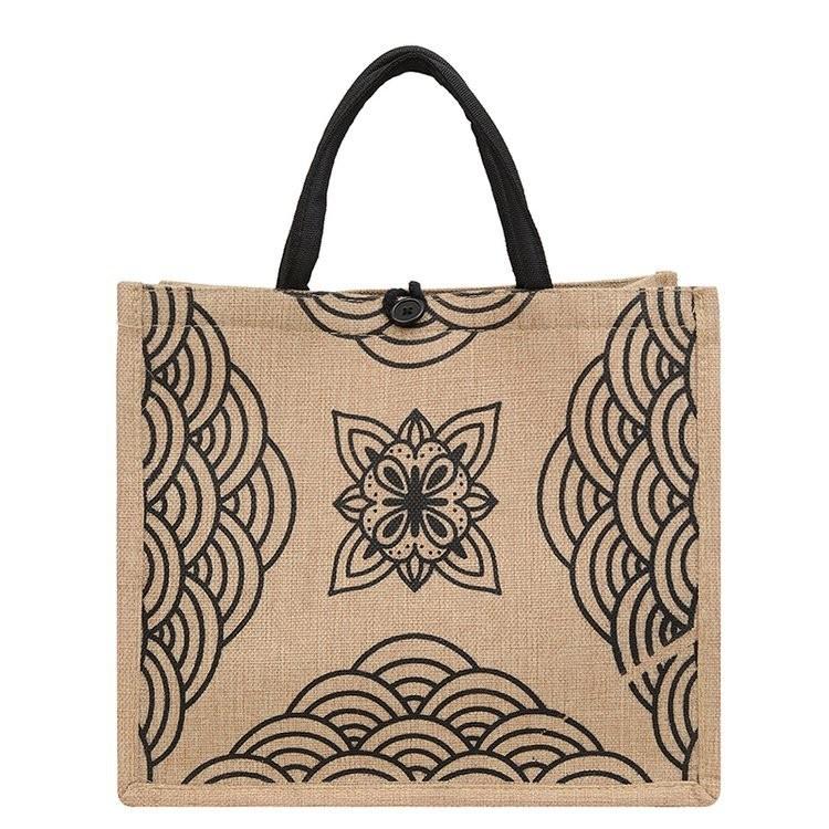 Trendy 2024 Ethnic Retro Handbag Featuring Stylish Color Block Design And Nylon Lining Style One