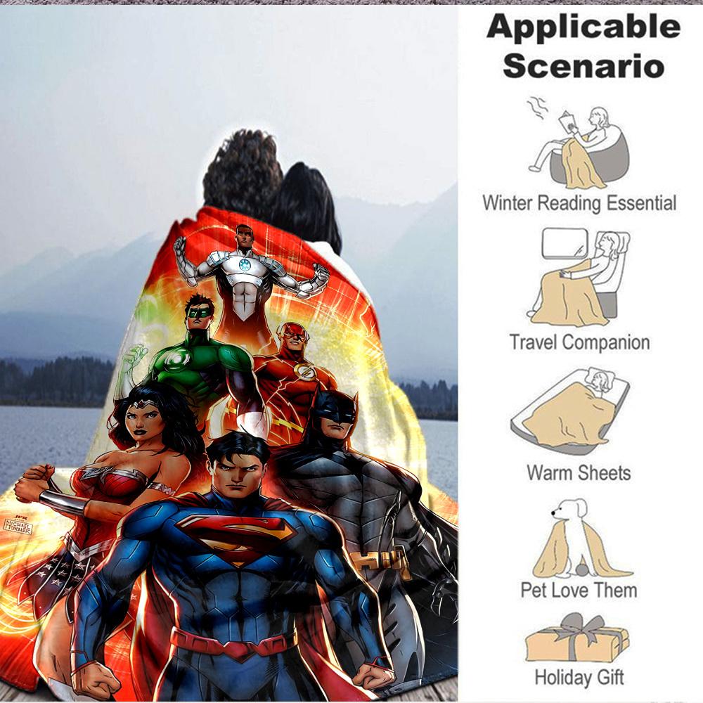 1 Stück Superman Flanell Überwurfdecke Weich, Warm & Gemütlich für Sofa, Bett, Büro und Reisen Vielseitig für Alle Jahreszeiten Geschenk, Weihnachtsgeschenk