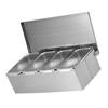 Stainless Steel Seasoning Box 4 Compartment Trays Large Capacity Storage Seasoning Case for Kitchen