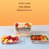Disposable Plastic Round Lunch Box with Lid (750ml, 50-Pack)