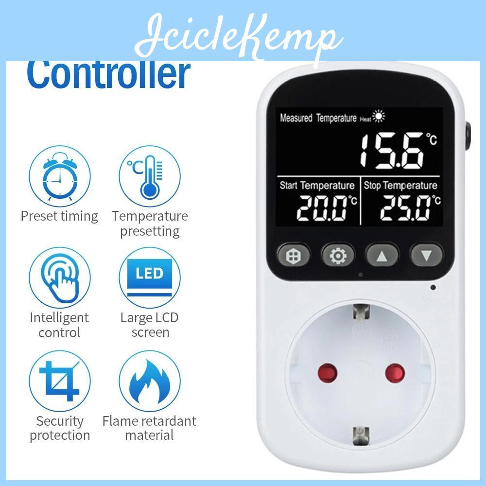 Timer Digital Eu Controller Temperature Socket Home Smart Thermostatic Switch With Sensors Time Control Heating Cooling