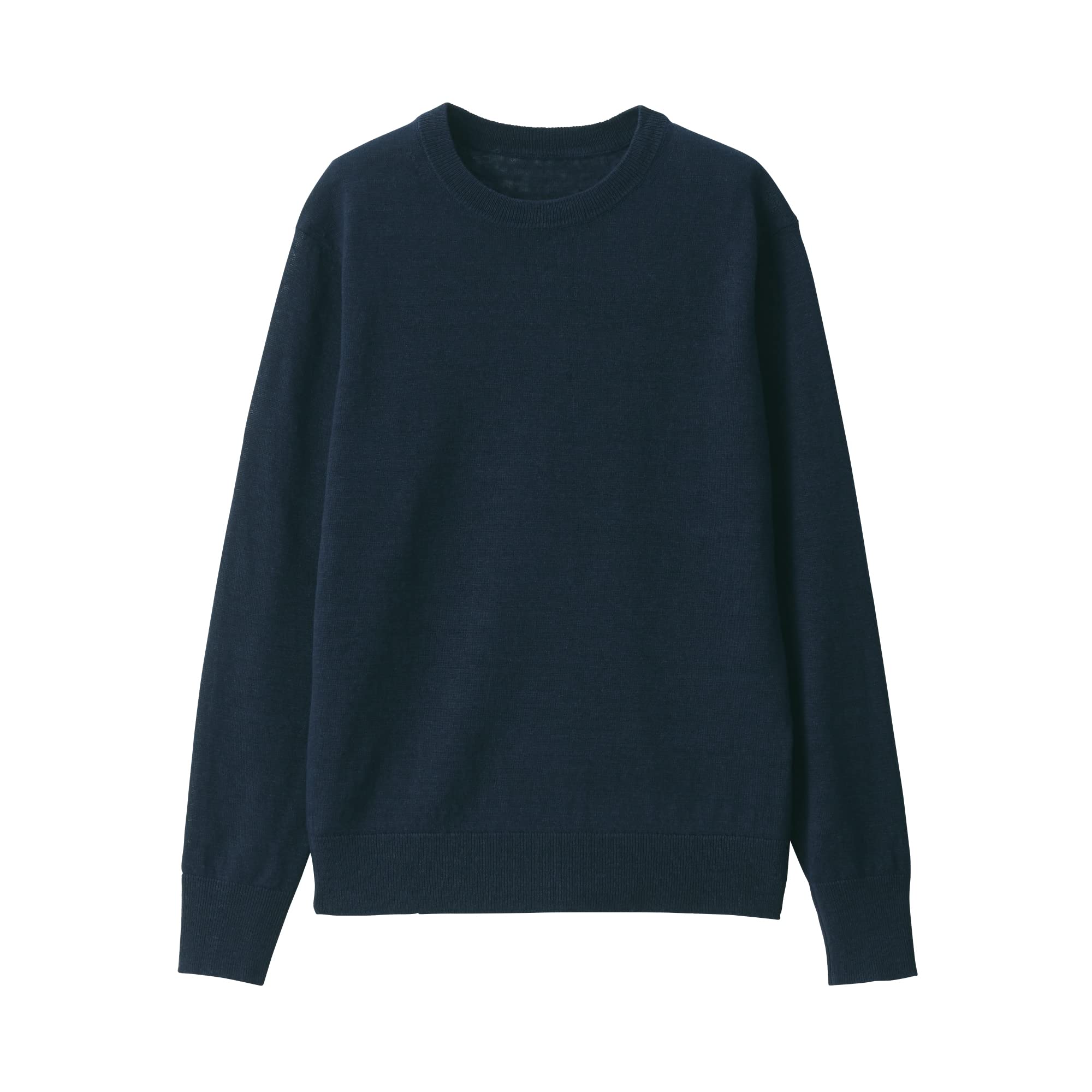 

MUJI UV cut hemp crew neck sweater BAC63A3S Navy Women s M