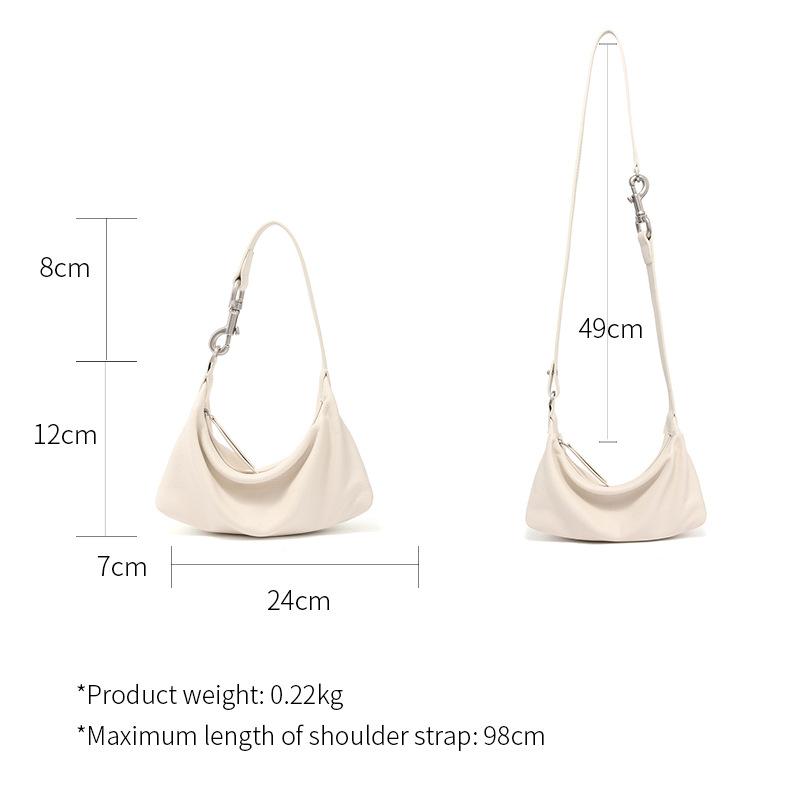 Genuine Leather Women's Bag Top-grain Cowhide Single-shoulder Bag Fashionable Commuting Crossbody Bag Underarm Bag