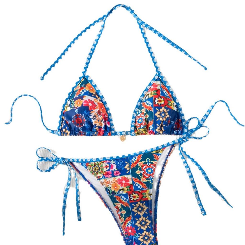 2026 New Style Printed Tie Side Pendant Sexy Bikini Swimsuit Comfortable Stylish For Summer Holiday & Resort