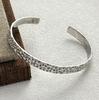 PANJBJ 925 Sterling Silver Irregular Geometry Texture Bangle Bracelet for Women Girl Minimalism Jewelry Gift Dropshipping