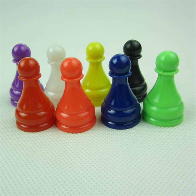 96 Pieces 24*16Mm 8 Colors Plastic Chess Pieces For Board Games Chessman Accessories