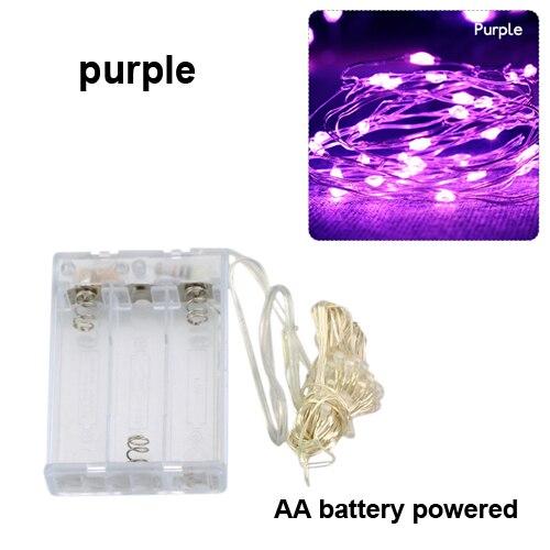 LED-Lametta-Girlande, 5 m, Kupferdraht, batteriebetrieben, feenhafte LED-Lichterkette für Urlaub, Weihnachten, Hochzeit, Party, Dekoration