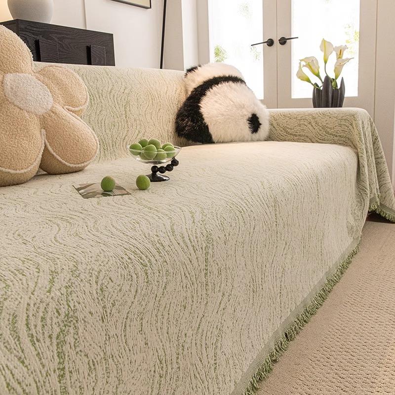 New Chenille Sofa Cover Cloth Full Cover Sofa Towel Fixed Anti Slip Anti Cat Scratch Sofa Blanket
