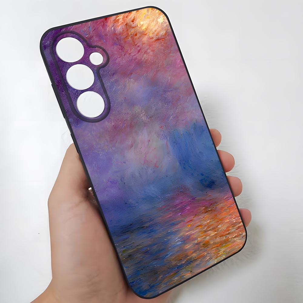 

M-Monet Art Phone Case For Samsung S25 Edge S24 S23 S22 S21 S20 Ultra Plus Fe Galaxy A54 A53 A34 A25 A16 Cover Samsung S25
