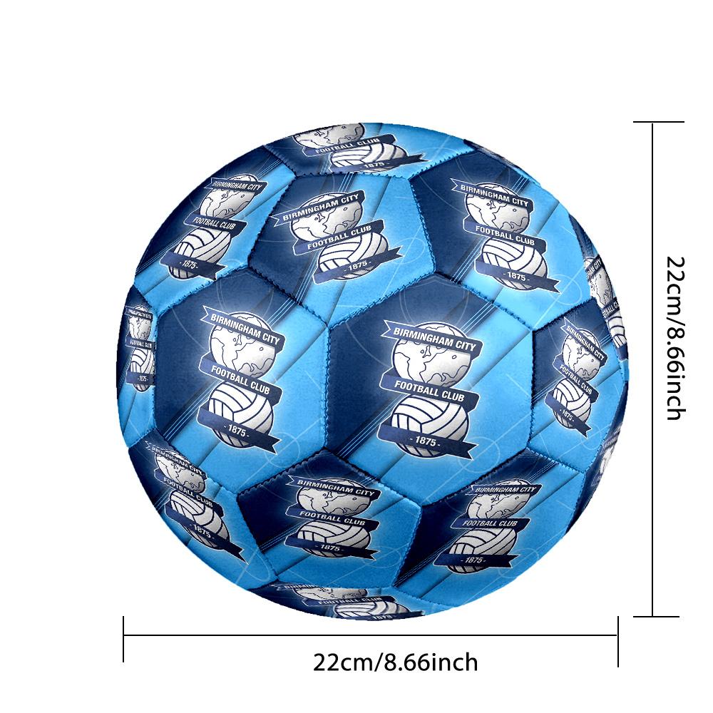 Birmingham City Taglia 5 Pallone da Calcio Alta Elasticità Pallone da Calcio Per Competizione All'aperto Allenamento Quotidiano Gioco