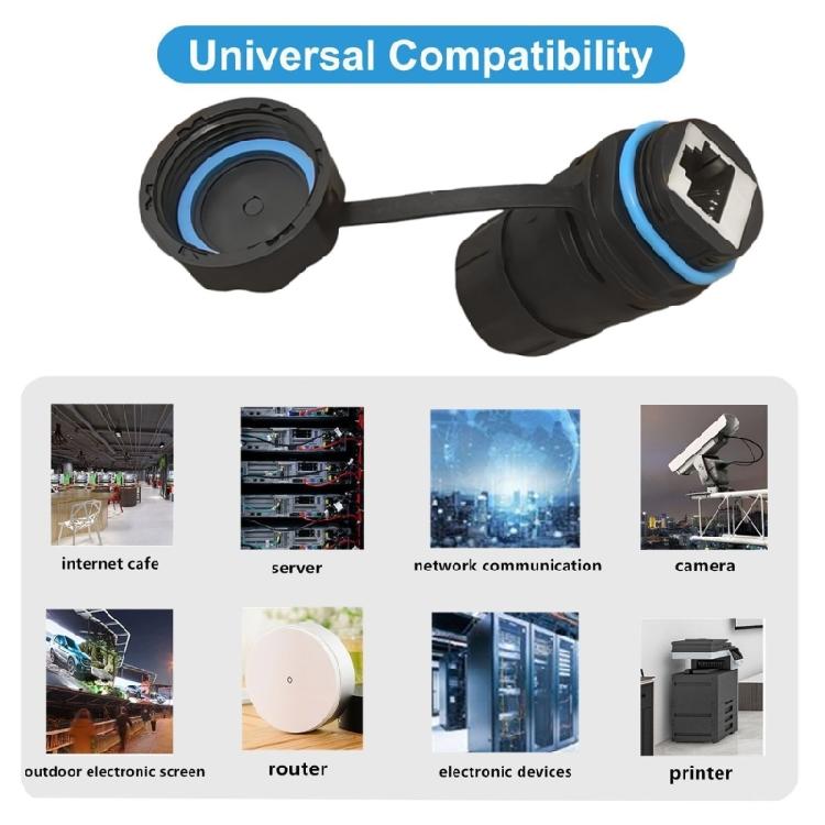 Shielded M23 RJ45 Cat6 Connector Coupler With Easy Assembly For Reliable Gigabit Data Transmission