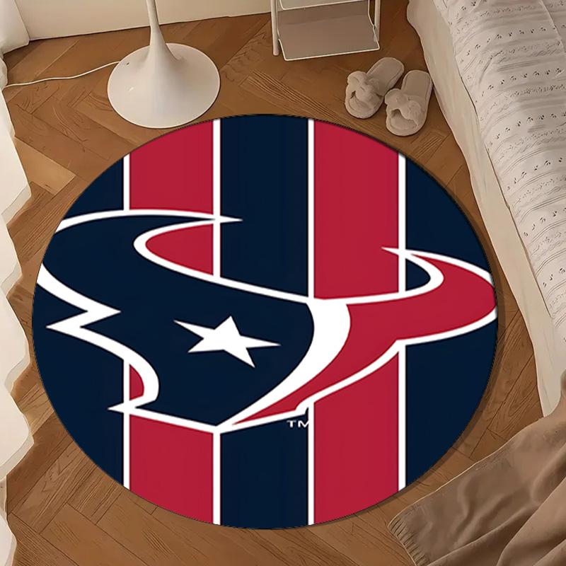 Houston basketball Logo Round mat, Anti-slip Circle Carpet Chair rug For livingroom,Bedroom, doormat home decor Gift Christmas Gifts