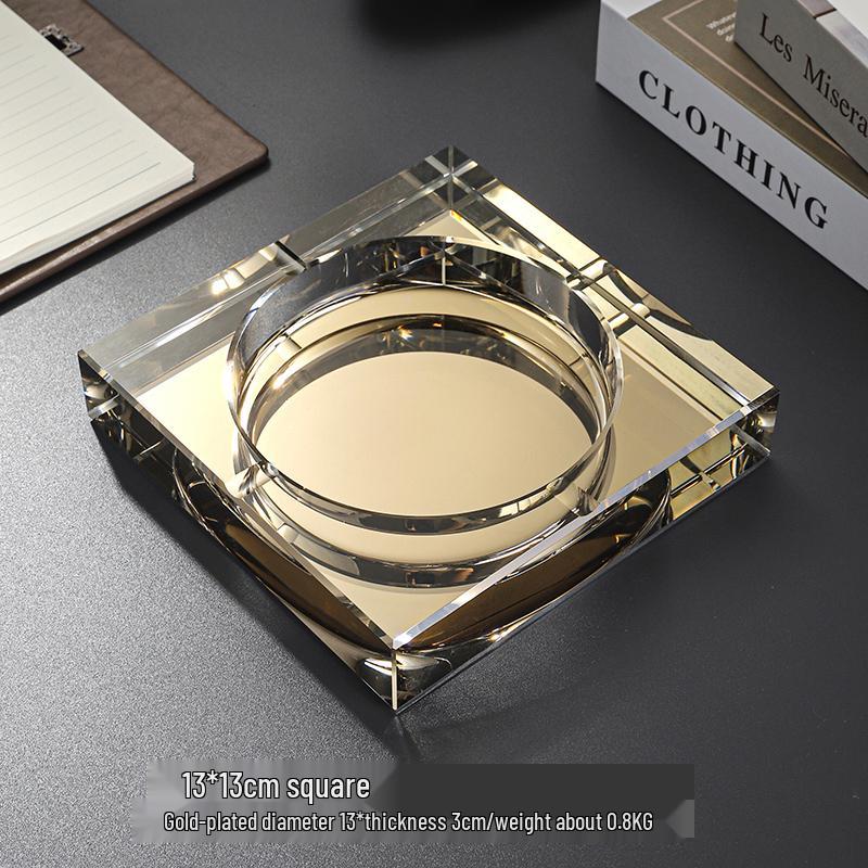 Crystal Glass Luxury Ashtray for Home or Office