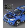 1/32 Subaru Forester SUV Alloy Off-Road Vehicle Miniature Scale Model Car Diecast Metal Sound and Light Collection Children Toy Gift