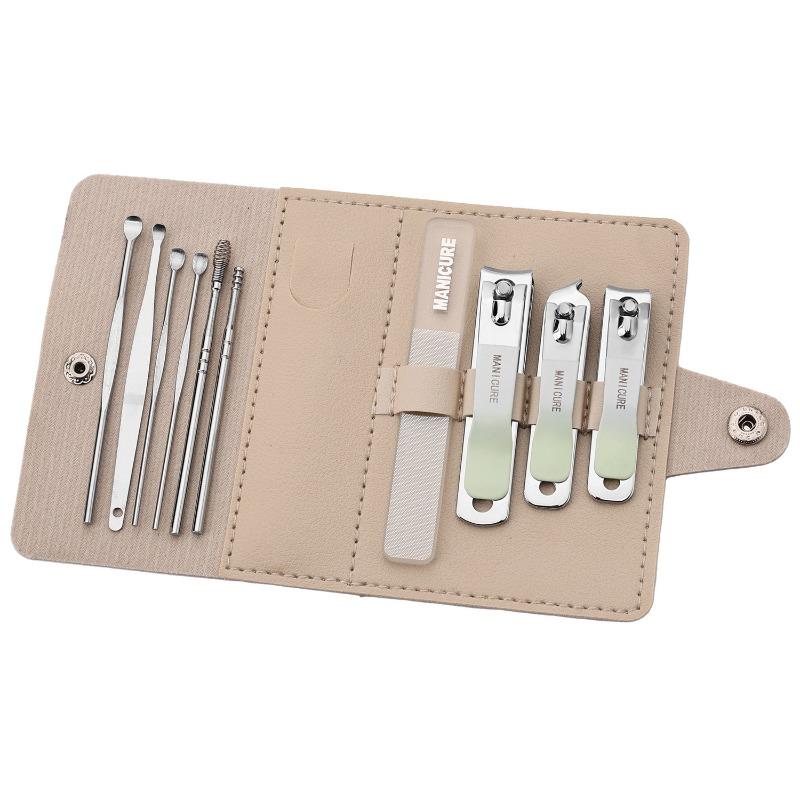 Nail Clipper Set Manicure Nail Clippers Household Pedicure Nail Clippers with File Leather Case Manicure