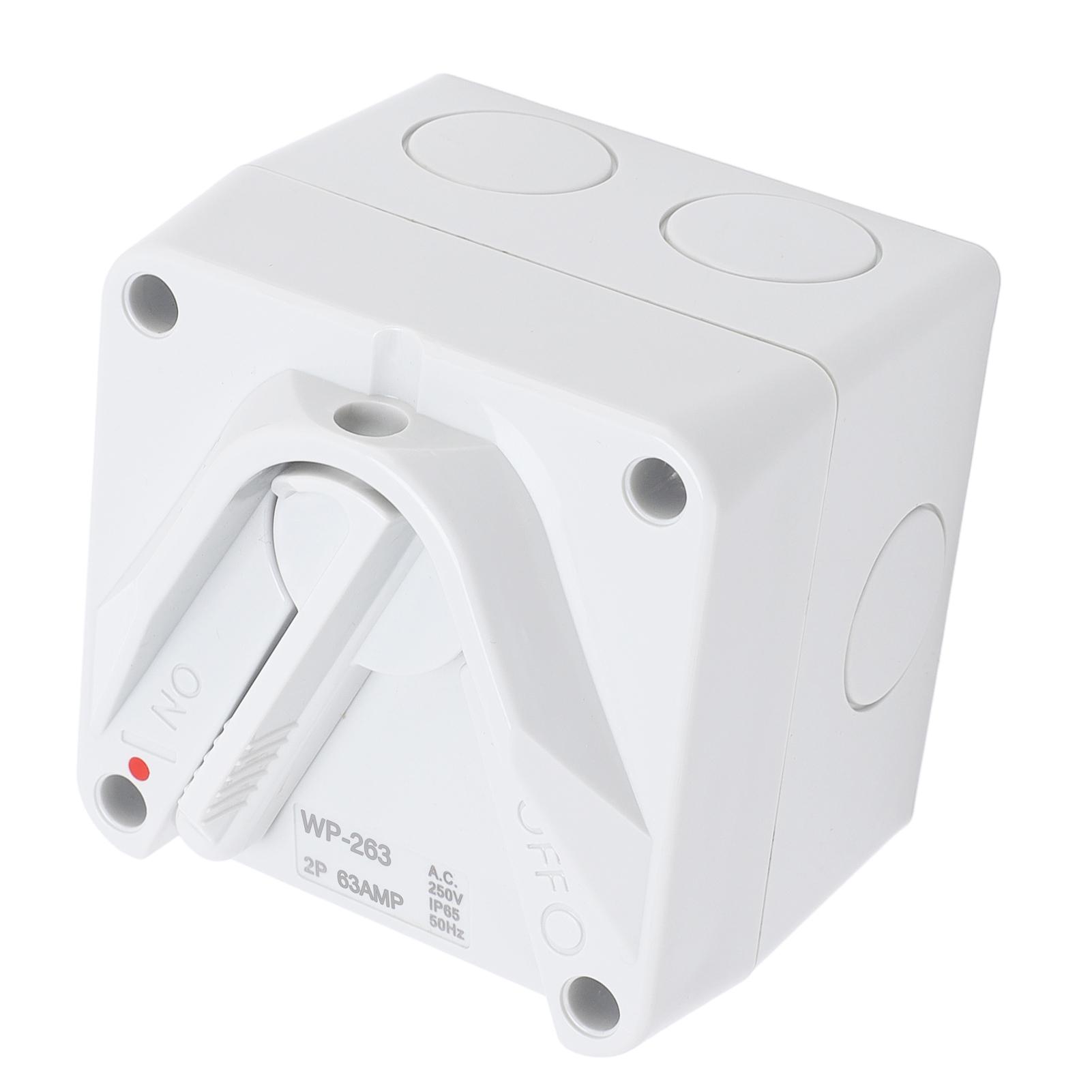

Enclosed Motor Disconnect Switch AC 63A 2P IP65 Water Proof Safety Isolation Switch for Generator