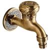 Antique-Style Wall-Mounted Copper Mop Sink Faucet with Quick-Open Single Cold Water Outlet Spout & Angle Valve