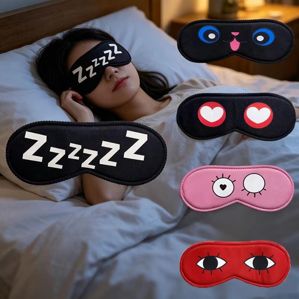Cartoon Pattern Eye Cover Concave Comfort Blindfold Cute Style Sleeping Eye Mask for Women Men