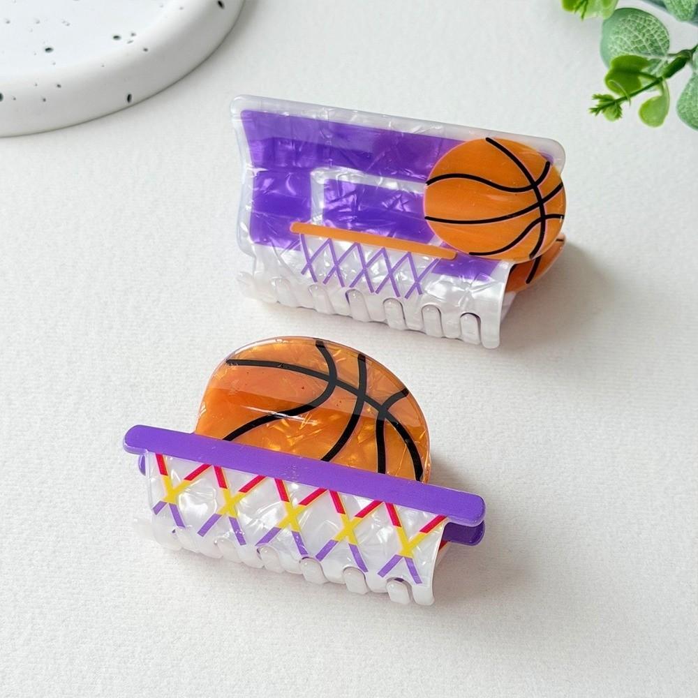 Trendy Style Basketball Print Hair Claw Creative Design Football Hair Clip Casual Wear