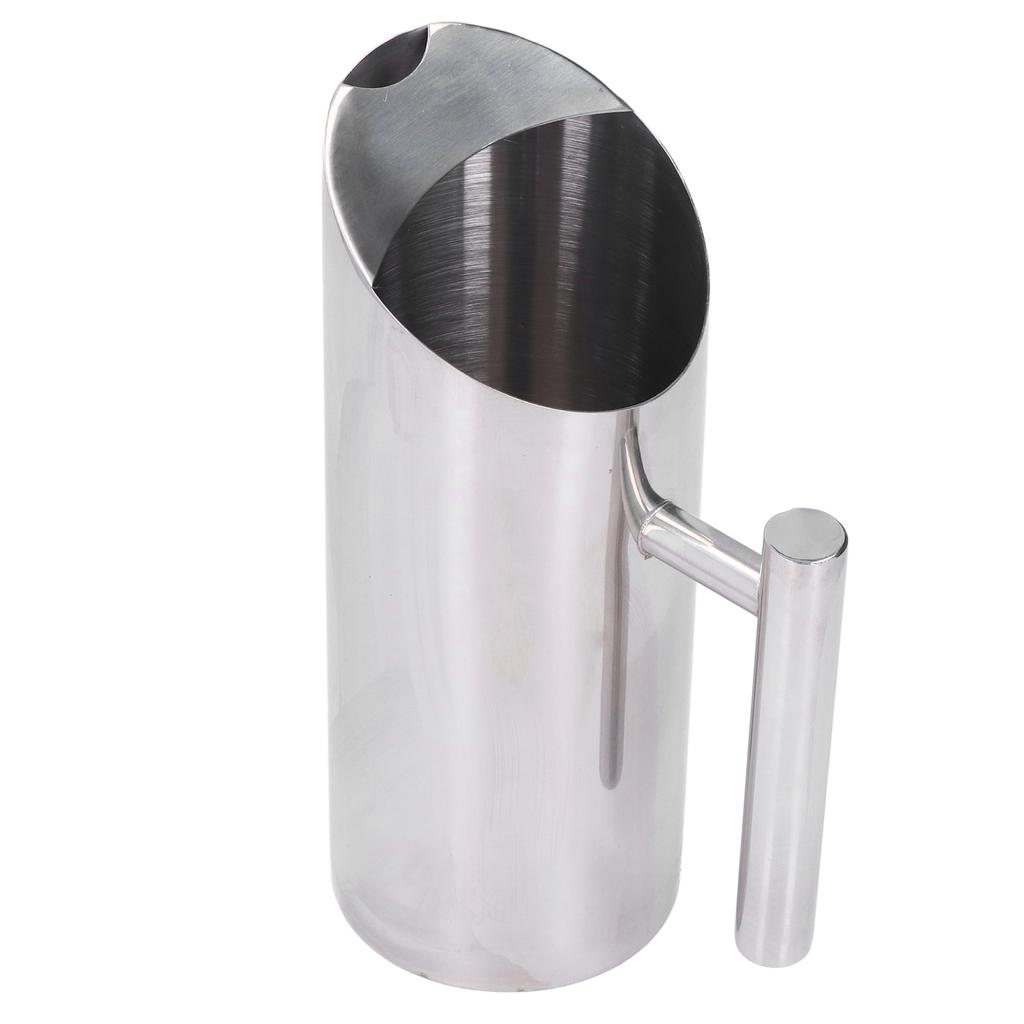 Stainless Steel Water Tie Pot Cold Drinking Pitcher with Ergonomic Handle for Home Restaurant Cafe 1L   33.8oz