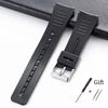 Silicone Watch Strap 12mm 14mm 16mm 18mm 20mm 22mm for Casio F91W F84 F105/108 W800H A158/168 AE1200/1300 SGW400 Universal Band
