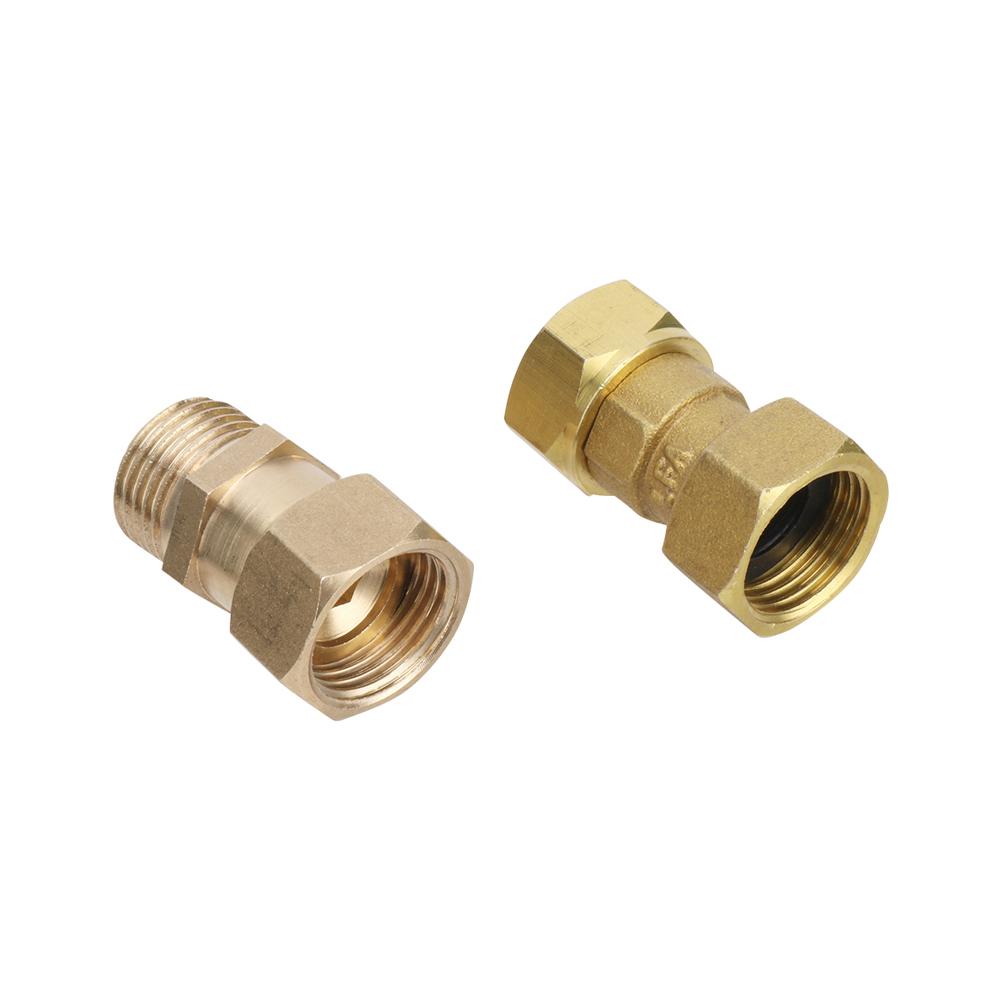 G1 / 2 direct head 1/2 inch male/female hexagonal brass faucet connector plumbing pipe joint connector fittings