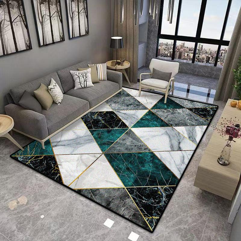 Nordic Geometric Household Carpets for Living Room Decorative Rug Carpets for Bed Room Washable Non-slip Floor Mat Dining Room